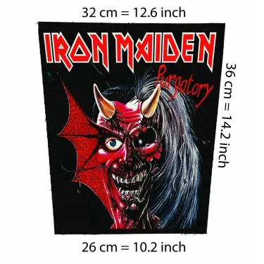 Back patch Iron Maiden Purgatory Big backpatch Motorhead,Guns n Roses,Metallica,Exsodus,Ove,Back patch 100% Canvas
