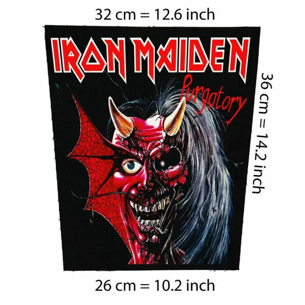 Back patch Iron Maiden Purgatory Big backpatch Motorhead,Guns n Roses,Metallica,Exsodus,Ove,Back patch 100% Canvas