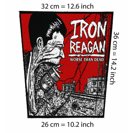 Back patch Iron Reagan Big back patch Motorhead,thrash metal,Napalm Death,Anthrax,Suicidal,Back patch 100% Canvas