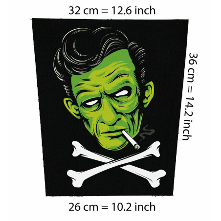 Back patch johnny cash Backpatch Mad Sin Demented Are go Hillbilly Moon explosion The Meteors,Back patch 100% Canvas