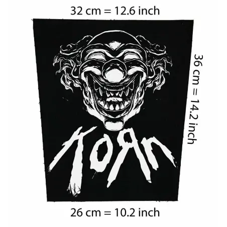 Back patch Korn Big Back patch Slayer,Metallica,Stone Sour,Lamb of God,Limp Bizkit,Downset,Back patch 100% Canvas