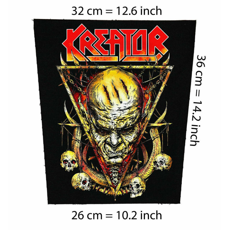 Back patch Kreator 3 Big Backpatch Destruction thrash metal slayer venom testament megadeth,Back patch 100% Canvas