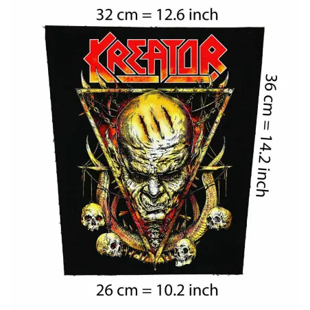 Back patch Kreator 3 Big Backpatch Destruction thrash metal slayer venom testament megadeth,Back patch 100% Canvas