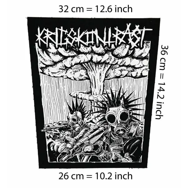 Back patch Krigskontrast Back patch crust d-beat punk aus rotten doom disrupt amebix chaos,Back patch 100% Canvas