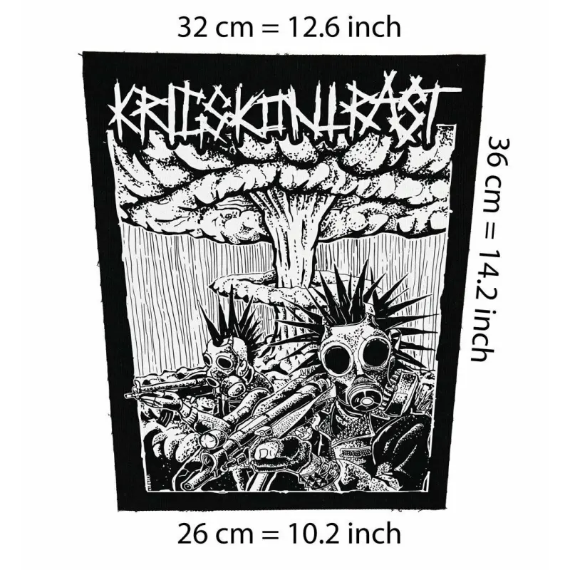 Back patch Krigskontrast Back patch crust d-beat punk aus rotten doom disrupt amebix chaos,Back patch 100% Canvas