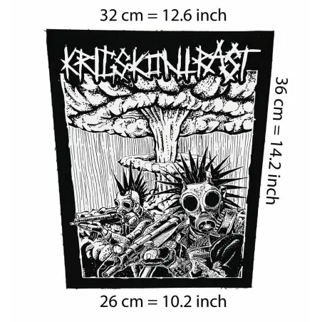 Back patch Krigskontrast Back patch crust d-beat punk aus rotten doom disrupt amebix chaos,Back patch 100% Canvas