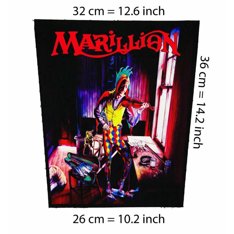 Back patch Marillion Script for a Jester's Tear Big back patch Motorhead,Megadeth,Metallica,Back patch 100% Canvas