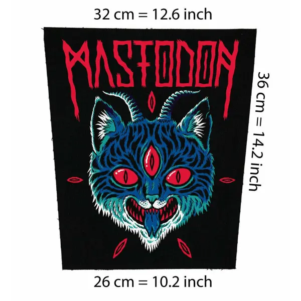 Back patch Mastodon cat Big Back patch Gojira Neurosis sludge metal feist Killer be Killed,Back patch 100% Canvas