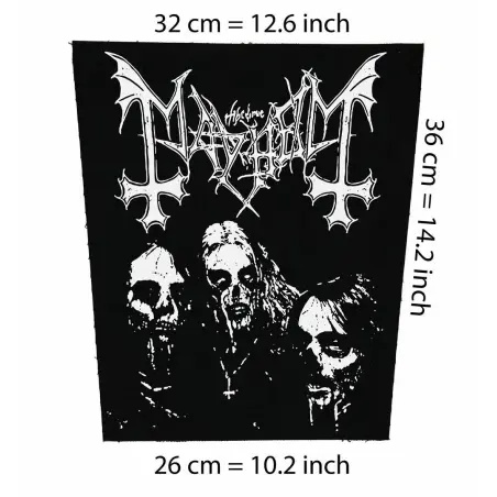 Back patch Mayhem Big back patch 100% Canvas,black,death metal,Bloodbath,Katatonia,Storm Co,Back patch 100% Canvas