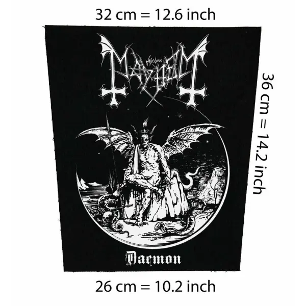 Back patch Mayhem Daemon Big back patch black metal,Bloodbath,Katatonia,Storm Corrosion,Thi,Back patch 100% Canvas