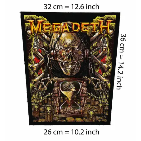 Back patch Megadeth 35 years Big back patch thrash metal,Napalm Death,Hatebreed,Anthrax,Met back patch 100% Canvas