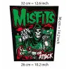 Back patch Misfits Attack,horror punk,Black Flag,Gorgeous Frankenstein 100% Canvas