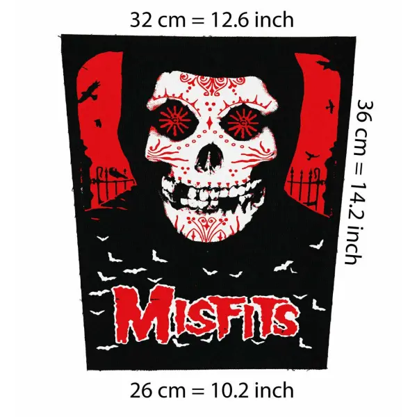 Misfits los muertos Horror Punk Band Back Patch