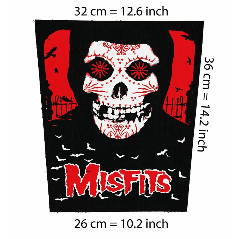 Misfits los muertos Horror Punk Band Back Patch