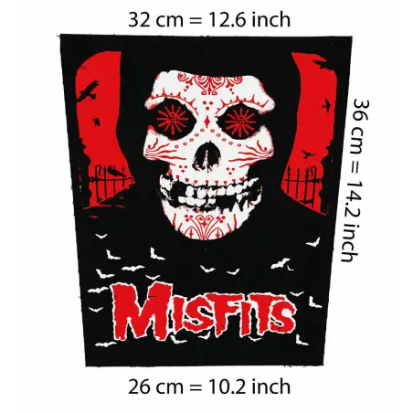 Misfits los muertos Horror Punk Band Back Patch