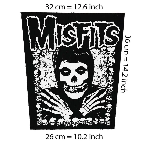 Back patch Misfits classic skull backpatch Undead,Gotham Road,Osaka Popstar,Danzig,Samhai