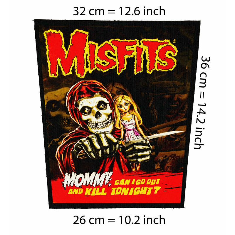 Back patch Misfits Mommy Big Back patch punk rock,horror,Ramones,Clash,Danzig,Wednesday 13