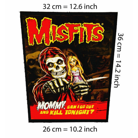 Back patch Misfits Mommy Big Back patch punk rock,horror,Ramones,Clash,Danzig,Wednesday 13