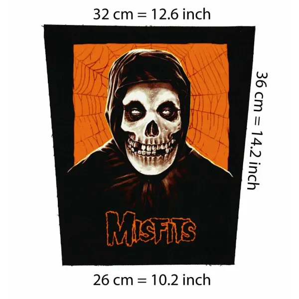 Back patch Misfits Skull backpatch,Black Flag,Gorgeous Frankenstein,The Undead,Gotham Road,bachpatch 100% Canvas