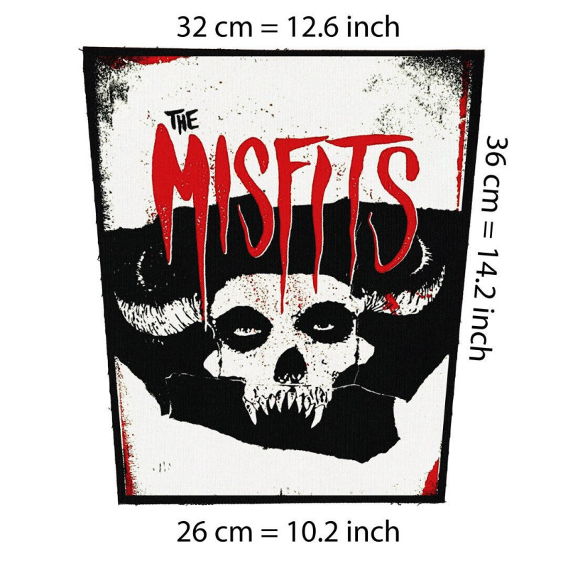 Back patch Misfits skull horns backpatch The Undead,Gotham Road,Osaka Popstar,Danzig,Samhai,bachpatch 100% Canvas