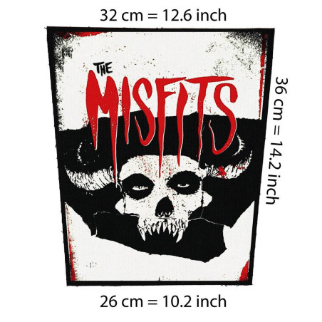 Back patch Misfits skull horns backpatch The Undead,Gotham Road,Osaka Popstar,Danzig,Samhai,bachpatch 100% Canvas