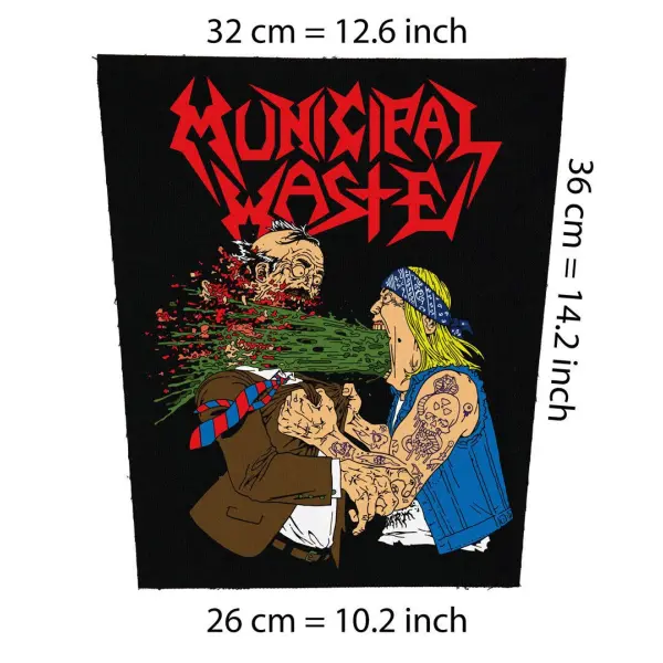 Back patch Municipal Waste drunk Big backpatch Suicidal Tendencies,Power trip,DRI,Iron Reag,bachpatch 100% Canvas