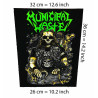 Back patch Municipal Waste Skater Big backpatch thrash metal,Napalm Death,Anthrax,Suicidal,bachpatch 100% Canvas