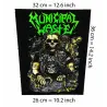 Back patch Municipal Waste Skater Big backpatch thrash metal,Napalm Death,Anthrax,Suicidal,bachpatch 100% Canvas