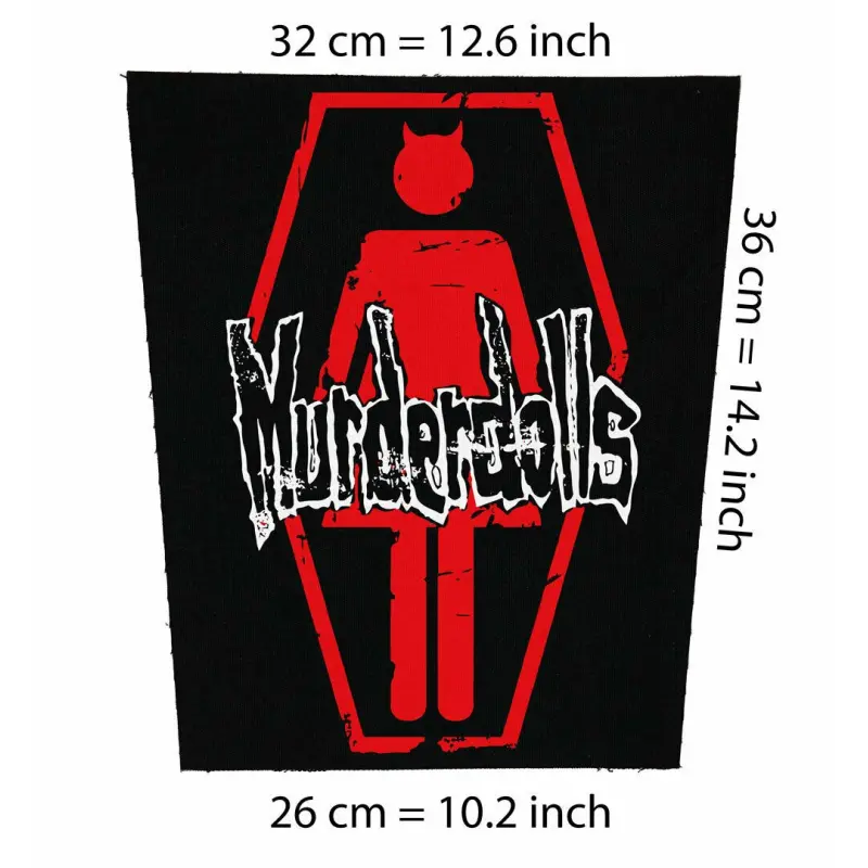 Back patch Murderdolls skull,horror punk,Black Flag,Wednesday 13,bachpatch 100% Canvas