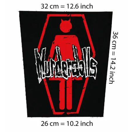 Back patch Murderdolls skull,horror punk,Black Flag,Wednesday 13,bachpatch 100% Canvas