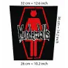 Back patch Murderdolls skull,horror punk,Black Flag,Wednesday 13,bachpatch 100% Canvas