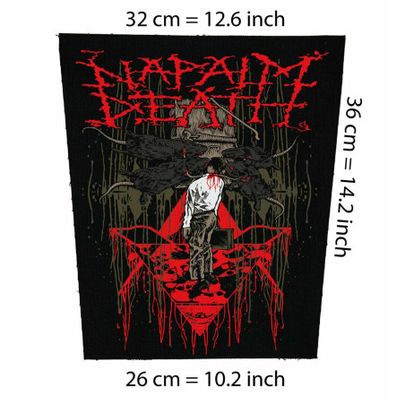 Back patch Napalm Death Back patch grindcore metal crust brijeria terrorizer doom carcass,bachpatch 100% Canvas