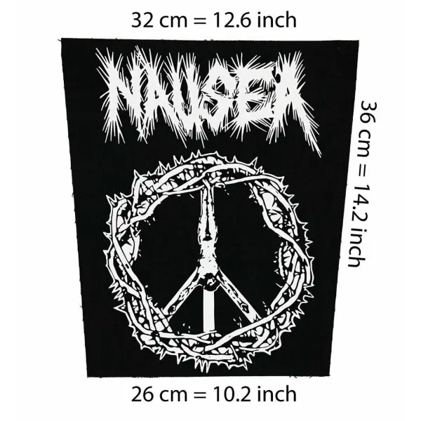 Back patch NAUSEA Backpatch Sick of it all HC judge HC punk Slapshot Madball Agnostic Front,bachpatch 100% Canvas