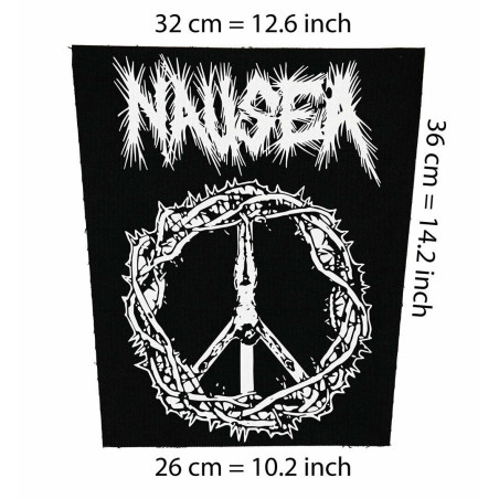 Back patch NAUSEA Backpatch Sick of it all HC judge HC punk Slapshot Madball Agnostic Front,bachpatch 100% Canvas