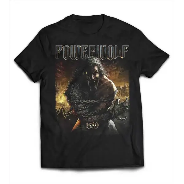 Powerwolf 1589 Chained Werewolf T-Shirt – Heavy Metal Graphic Tee