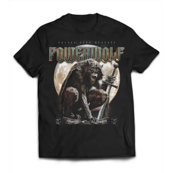 Powerwolf European Summer Werewolf Warrior T-Shirt – Metal Graphic Tee